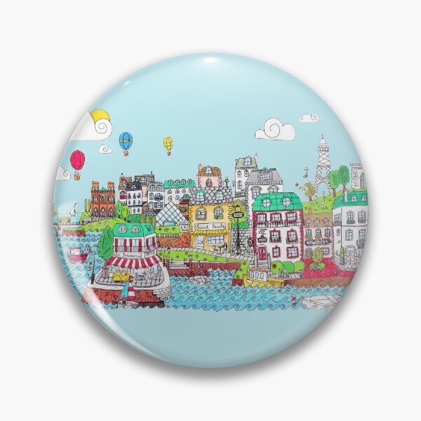 Item preview, Whimsical Paris Street Scene Illustration designed and sold by LouiseFranksArt.