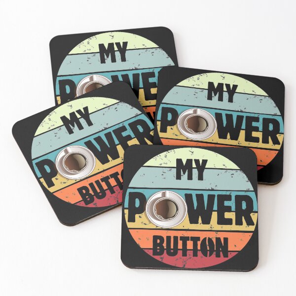 Item preview, Funny Saying My Power Button - The Best Gift for True Coffee Lovers Gift for Her or Him - Vintage Retro Design - Funny Coffee Lover Gift Tees for Women and Men designed and sold by WG-Factory.