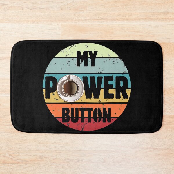 Item preview, Funny Saying My Power Button - The Best Gift for True Coffee Lovers Gift for Her or Him - Vintage Retro Design - Funny Coffee Lover Gift Tees for Women and Men designed and sold by WG-Factory.