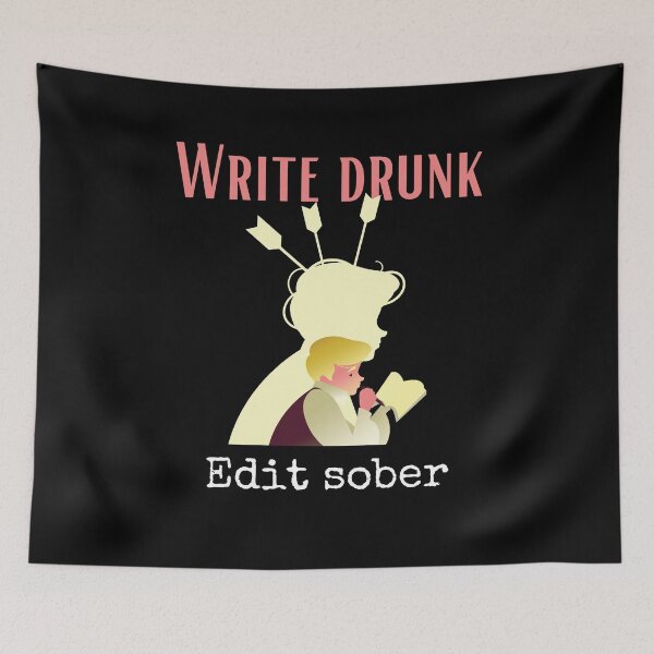 Item preview, Author Writer - Write Drunk Edit Sober designed and sold by Two Left Hands Design.