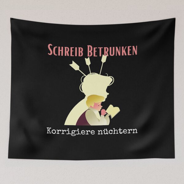 Artikelvorschau, Autor - schreib betrunken korrigiere nüchtern entworfen und verkauft von Two Left Hands Design.