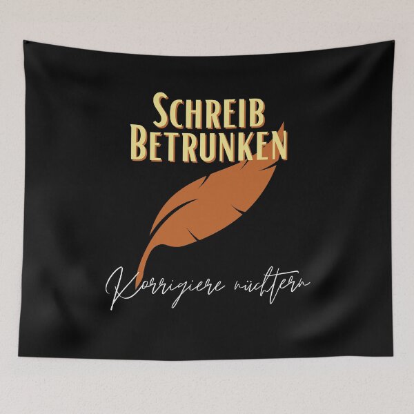 Item preview, Feather Schreib betrunken korrigiere nüchtern designed and sold by Two Left Hands Design.