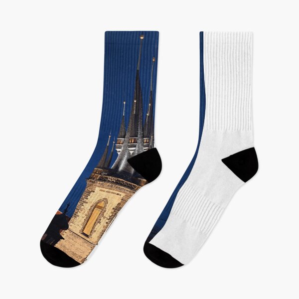 Item preview, Tyn Church tower at night Prague Czech Republic designed and sold by goceris.