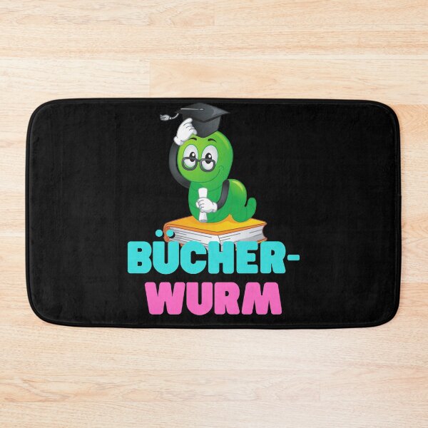 Item preview, Green Worm On Books - Bücher-Wurm designed and sold by Two Left Hands Design.