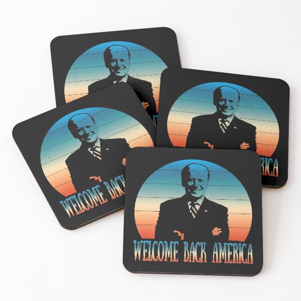 Item preview, Joe Biden, Welcome Back America (Vintage Classic Retro Style - Distressed Grunge Look - Sunny Sunset Design) designed and sold by SassyClassyMe.