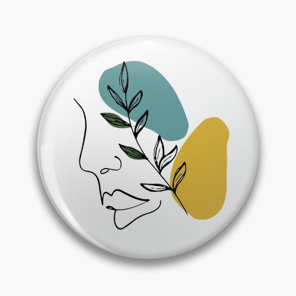 Item preview, Abstract Face And Leaves Modern Art designed and sold by ArtbyCharmante.