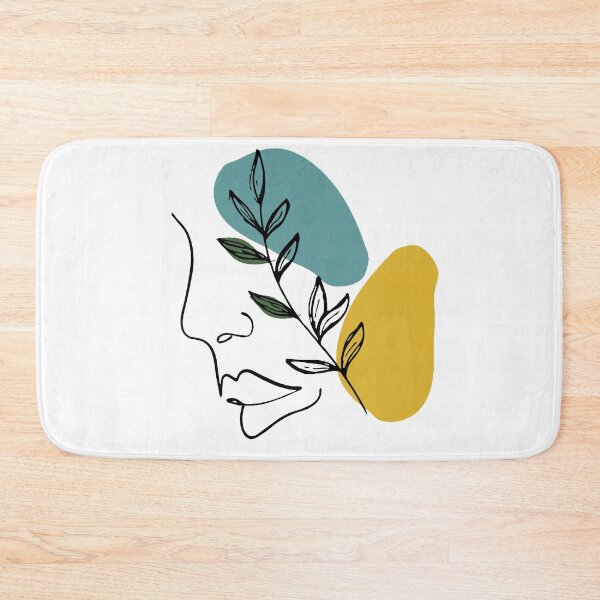 Item preview, Abstract Face And Leaves Modern Art designed and sold by ArtbyCharmante.