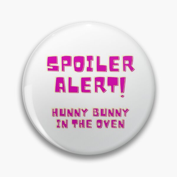 Item preview, Spoiler Alert! Hunny Bunny in the Oven Funny Pregnancy Announcement Gifts and Keepsakes designed and sold by GmolahUnlimited.