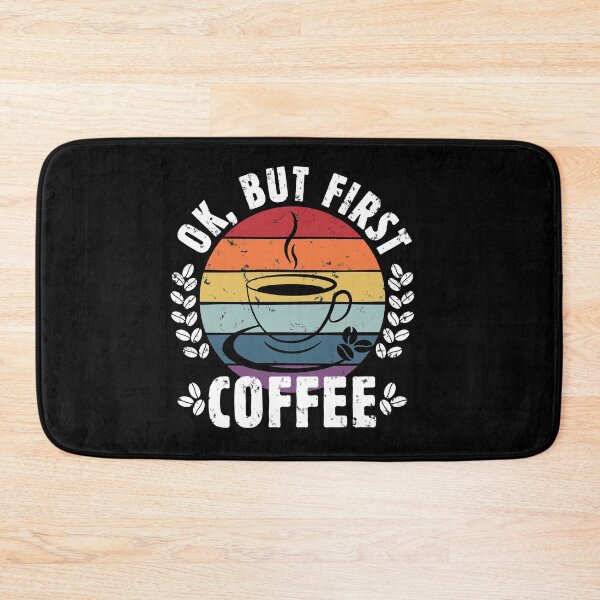 Item preview, OK, but Coffee First - Funny Retro Vintage Design for True Coffee Lover Who doesn't Like Office Meetings - Funny Coffee Lover Gift Tees and Mugs for Women and Men designed and sold by WG-Factory.