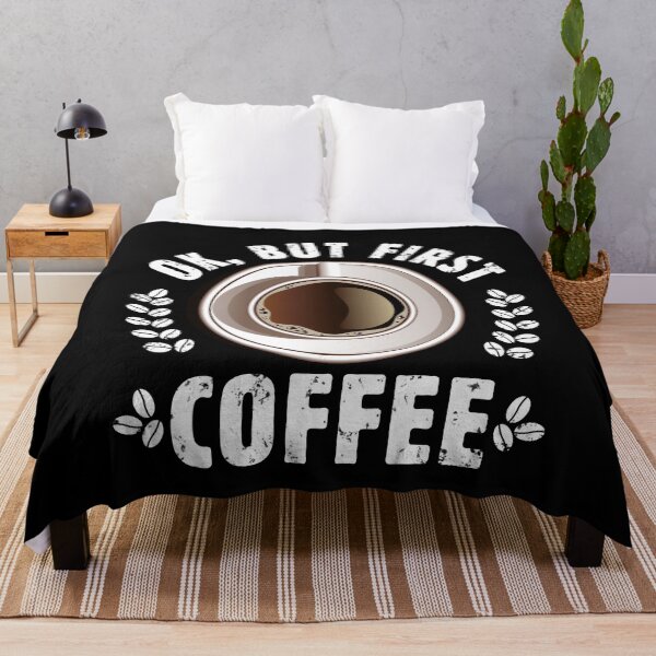 Item preview, OK but Coffee First - Funny Saying Coffee Lovers Gift for Her or for Him designed and sold by WG-Factory.