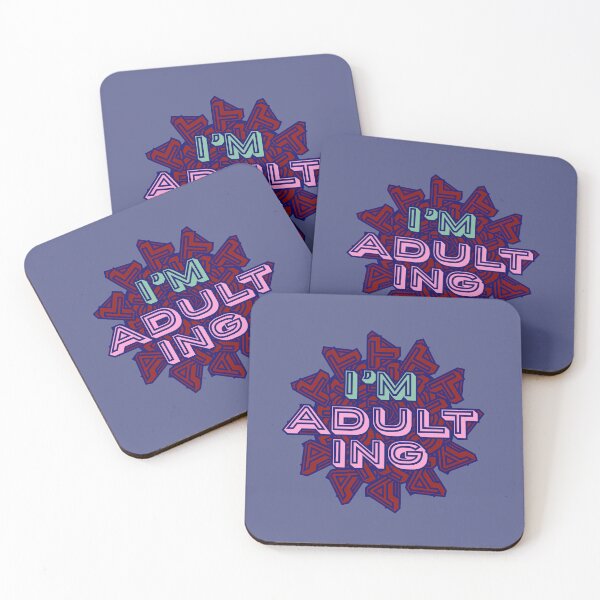Item preview, I'm Adulting- Fun Millenial Typographic Design designed and sold by Davey's Designs.
