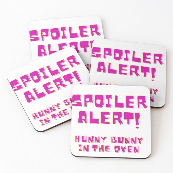 Item preview, Spoiler Alert! Hunny Bunny in the Oven Funny Pregnancy Announcement Gifts and Keepsakes designed and sold by GmolahUnlimited.