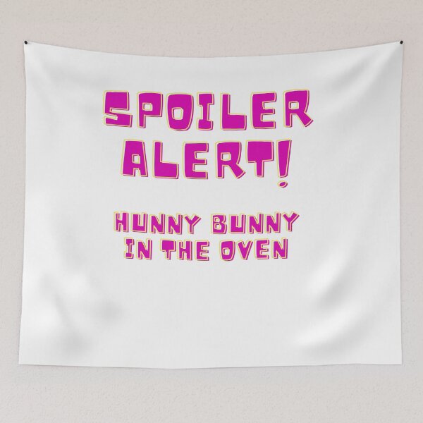 Item preview, Spoiler Alert! Hunny Bunny in the Oven Funny Pregnancy Announcement Gifts and Keepsakes designed and sold by GmolahUnlimited.