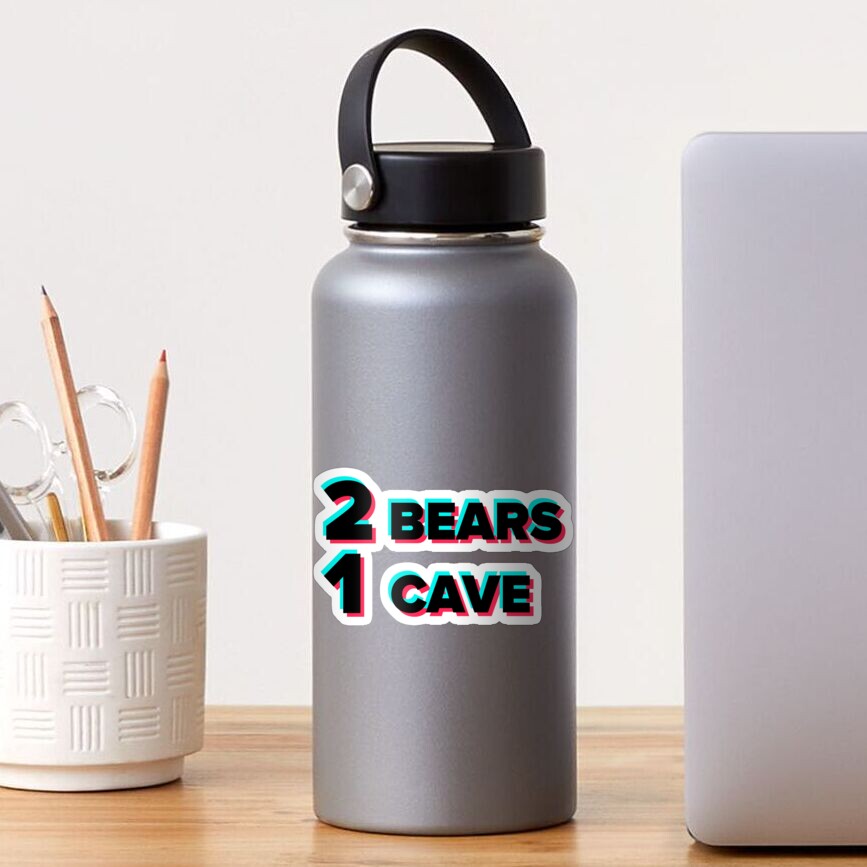 "2 bears 1 cave tik tok design" Sticker by creativesupply Redbubble
