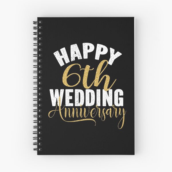 Item preview, Happy 6th Wedding Anniversary Matching Gift For Couples product designed and sold by Grabitees.