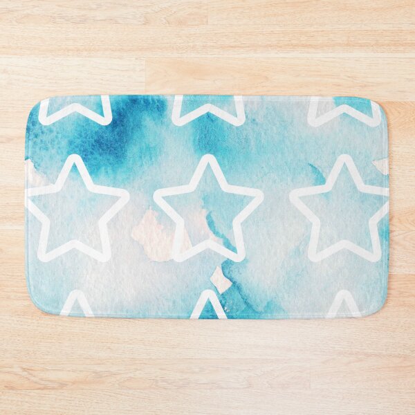 Item preview, Blue watercolor background - white stars  designed and sold by wiwiart.