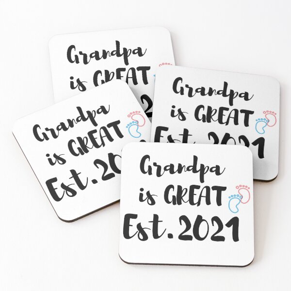 Item preview, Grandpa in GREAT Est. 2021 Grandparent Birth Announcement Gift  designed and sold by GmolahUnlimited.