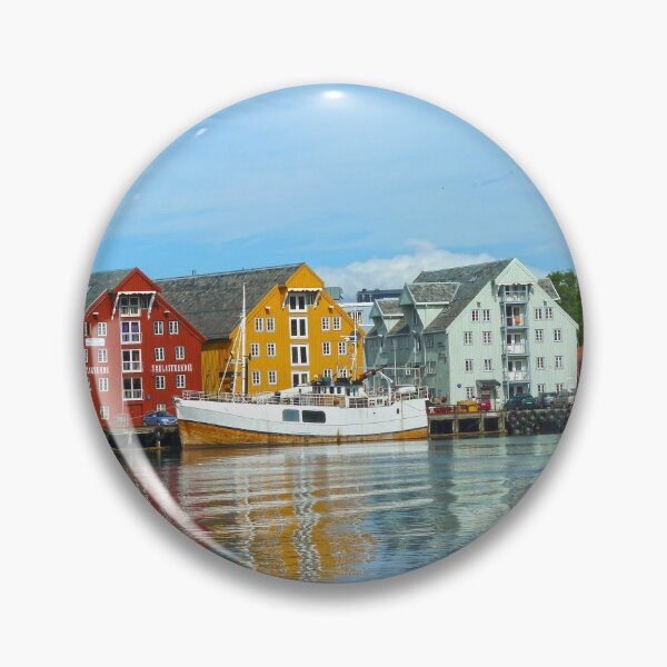 Item preview, Tromso Waterfront Buildings designed and sold by LouiseFranksArt.
