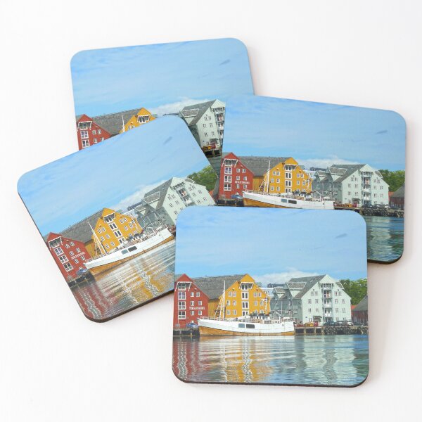 Item preview, Tromso Waterfront Buildings designed and sold by LouiseFranksArt.