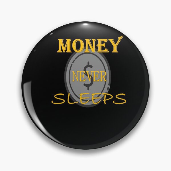 Item preview, MONEY NEVER SLEEPS GIFTS CLOCK ! FUNNY CLOCK ! designed and sold by Dahani-mo.