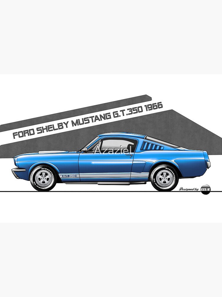 Ford Mustang Print for | Sapphire Mans Le Sale Azaziel Blue / White by Stripes\
