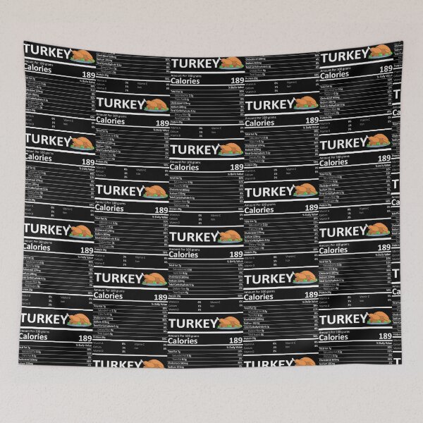 Item preview, Turkey Nutritional Value Funny Festive Holiday designed and sold by fatamyfan1.