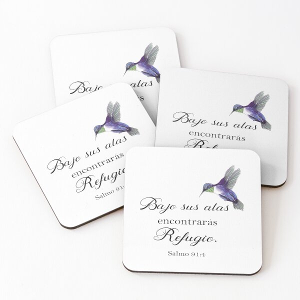 Item preview, Bajo sus alas encontraras refugio Spanish bible verse Salmo 91 designed and sold by latiendadearyam.