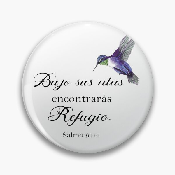 Item preview, Bajo sus alas encontraras refugio Spanish bible verse Salmo 91 designed and sold by latiendadearyam.