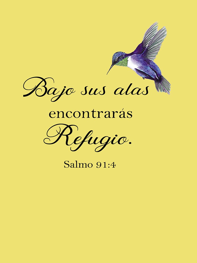 Bajo sus alas encontraras refugio, salmo 91 Spanish bible verse Outdoor Rug