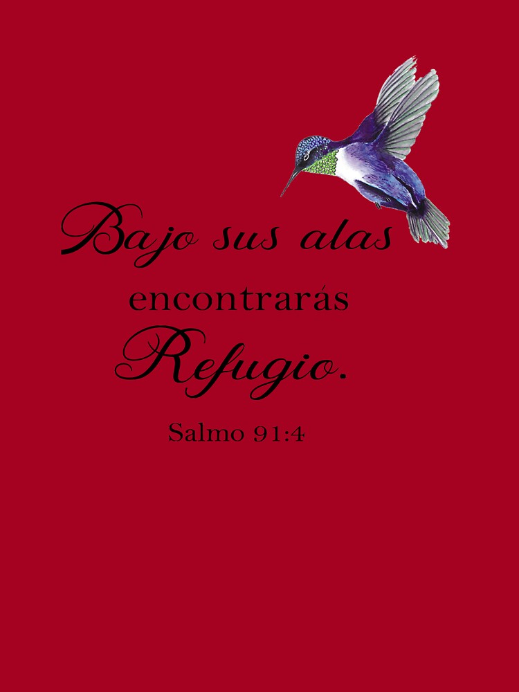 Bajo sus alas encontraras refugio, salmo 91 Spanish bible verse Outdoor Rug