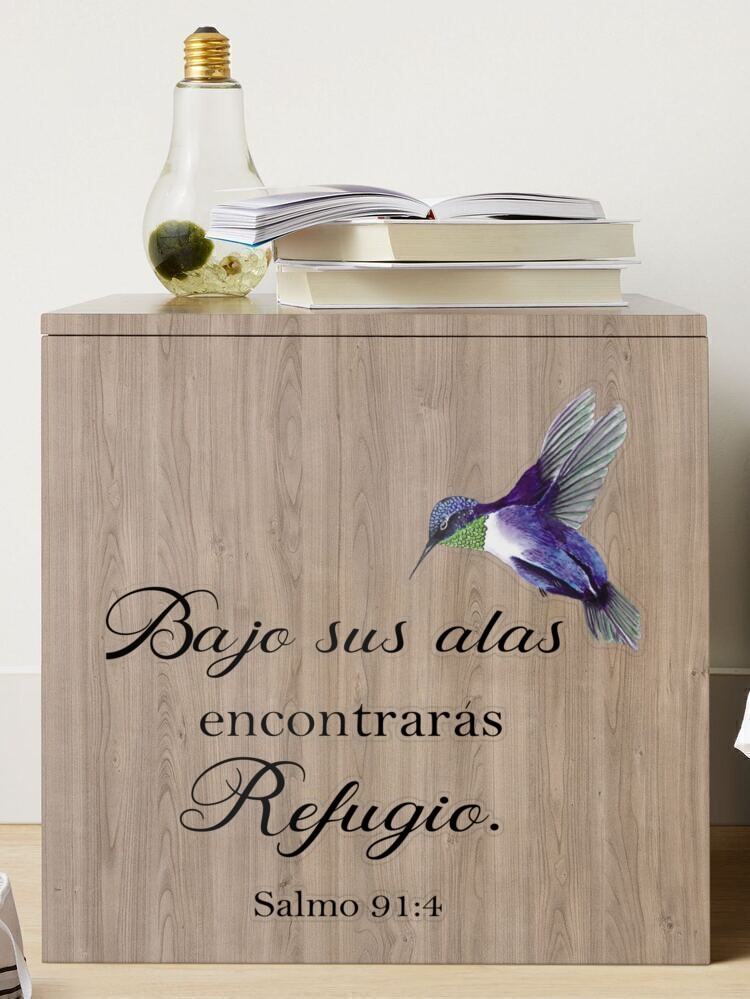 Bajo sus alas encontraras refugio, salmo 91 Spanish bible verse Outdoor Rug