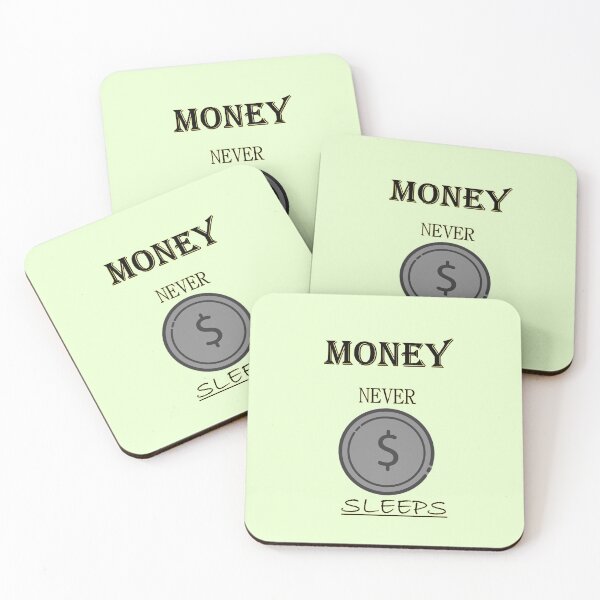 Item preview, MONEY : MONEY NEVER SLEEPS GIFTS FLOOR PILLOWS ! FUNNY FLOOR PILLOWS !  designed and sold by Dahani-mo.