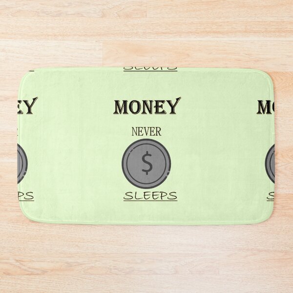 Item preview, MONEY : MONEY NEVER SLEEPS GIFTS FLOOR PILLOWS ! FUNNY FLOOR PILLOWS !  designed and sold by Dahani-mo.