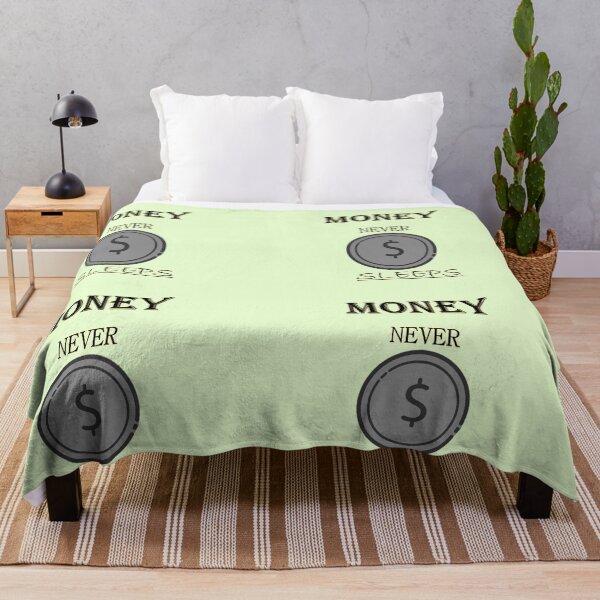 Item preview, MONEY : MONEY NEVER SLEEPS GIFTS FLOOR PILLOWS ! FUNNY FLOOR PILLOWS !  designed and sold by Dahani-mo.