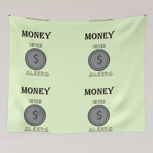 Item preview, MONEY : MONEY NEVER SLEEPS GIFTS FLOOR PILLOWS ! FUNNY FLOOR PILLOWS ! designed and sold by Dahani-mo.