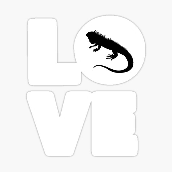 Iguana Heart Love Iguana Mom Lovers Iguana Players Gift Iguana Evolution Lover Sticker