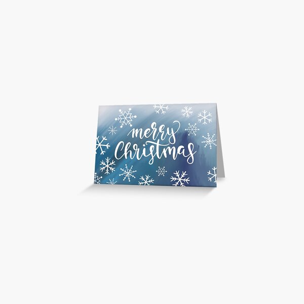 Merry Christmas Snowflakes Greeting Card