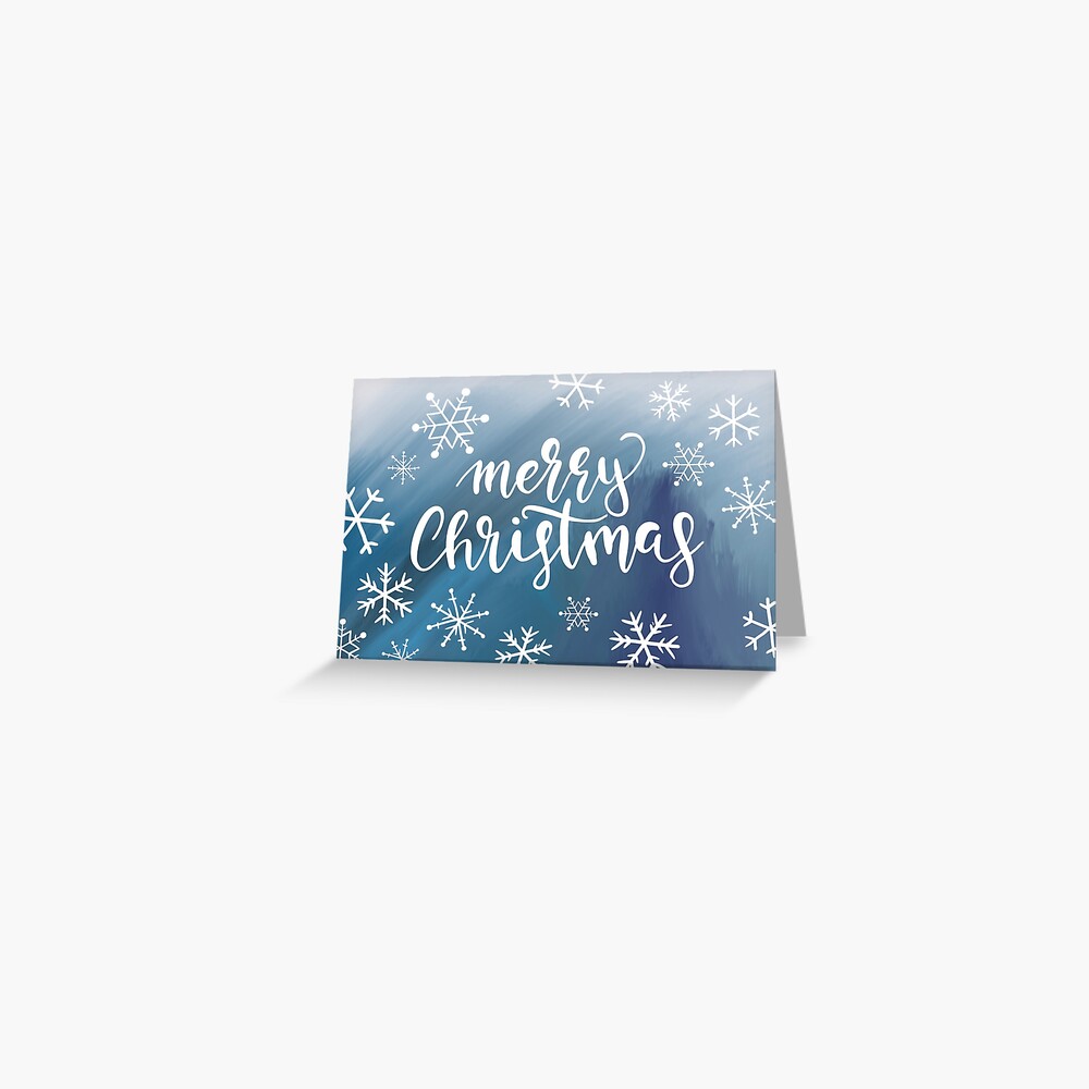 Merry Christmas Snowflakes Greeting Card