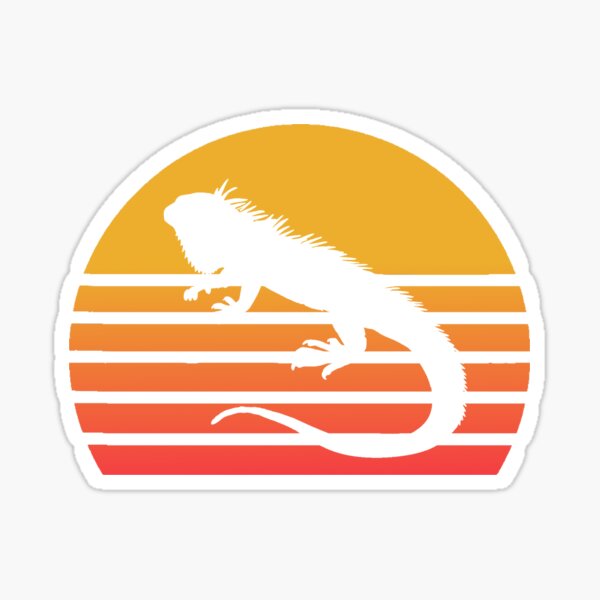 Iguana Vintage Iguana Silhouette Iguana Women's Iguana Birthday Gift Iguana Lover Sticker