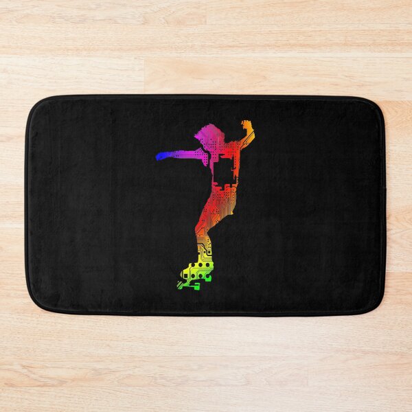 Item preview, Rainbow Circuit Board Longboarder – Motherboard Robot Skater Processor designed and sold by The Green Corner.