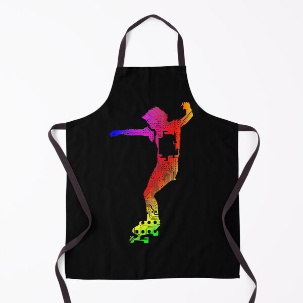 Item preview, Rainbow Circuit Board Longboarder – Motherboard Robot Skater Processor designed and sold by The Green Corner.