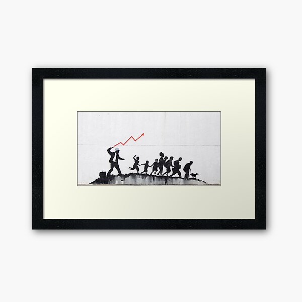 Banksy - "Coney Island Adventure" also known as "The Whip" Framed Art Print