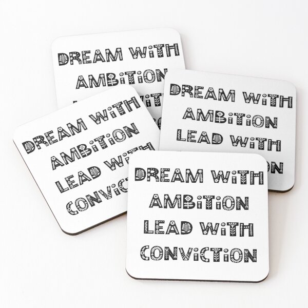 Item preview, Dream with Ambition Lead with Conviction Wise Words designed and sold by AMSonArt.