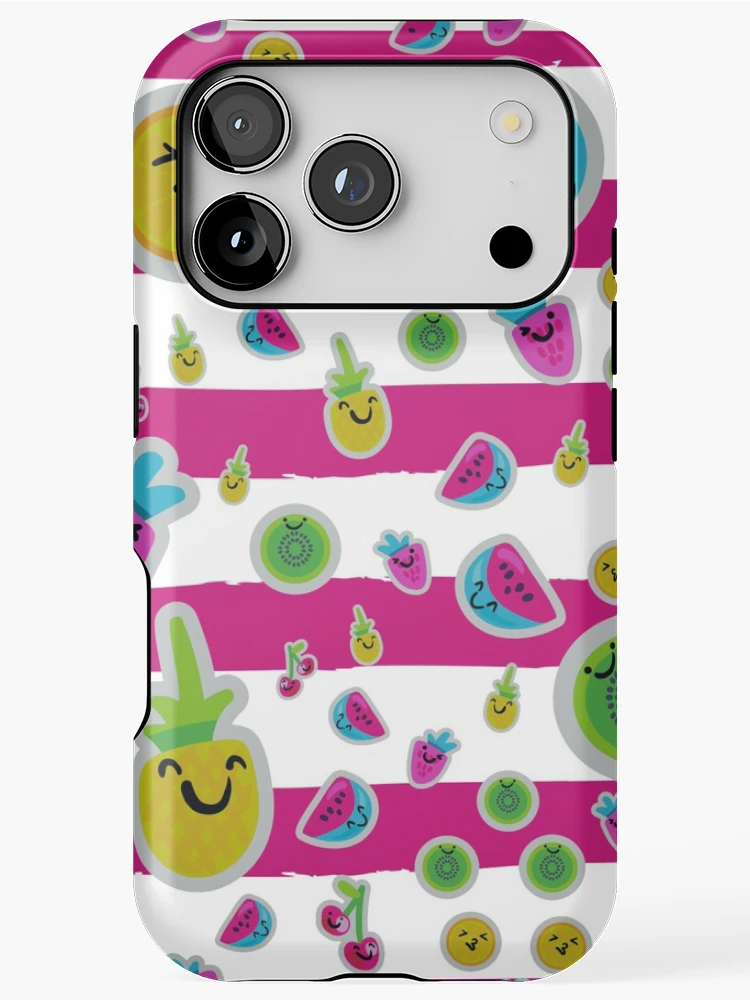 Thumbnail 1 of 4, iPhone Case, Smiling Fruit Lemon apple Watermelon Pattern designed and sold by ModkMerch.