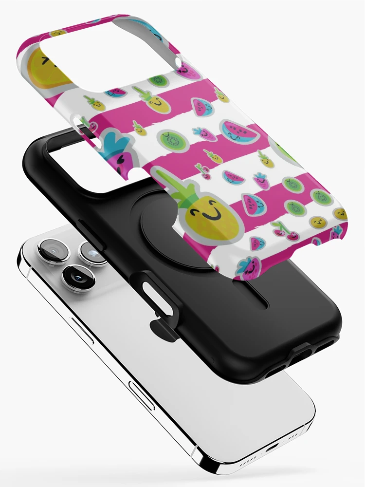 Thumbnail 2 of 4, iPhone Case, Smiling Fruit Lemon apple Watermelon Pattern designed and sold by ModkMerch.