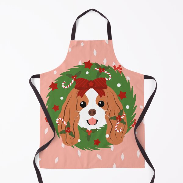 Item preview, Cavalier King Charles Spaniel Christmas Wreath designed and sold by Lulupainting.