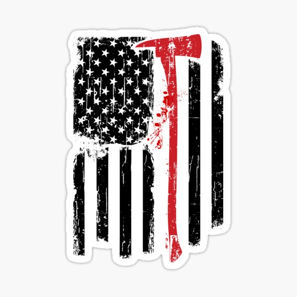 Item preview, Distressed Thin Red Line Flag designed and sold by peaktee.