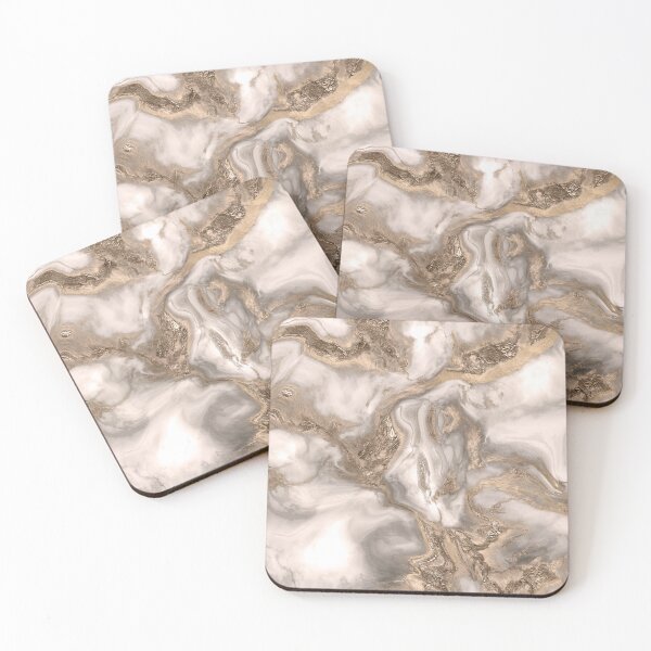 Item preview, Liquid marble - pearl and gold designed and sold by k9printart.