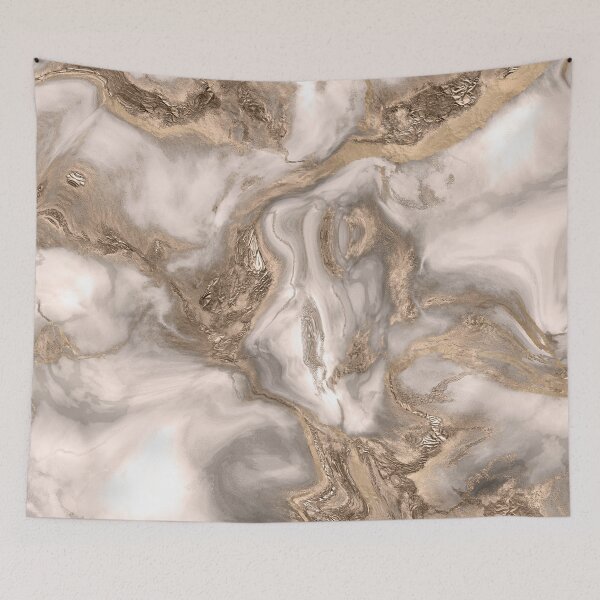 Item preview, Liquid marble - pearl and gold designed and sold by k9printart.