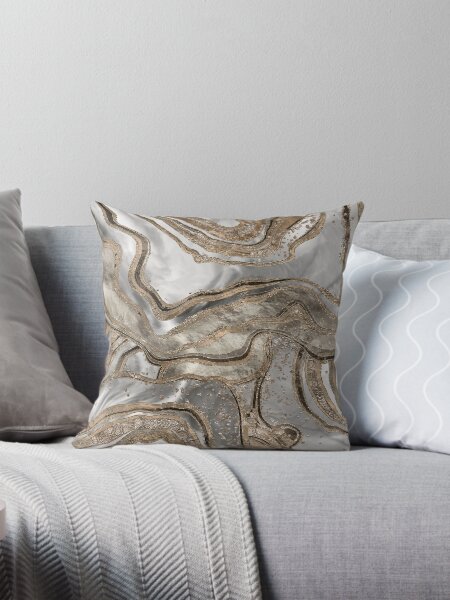 Item preview, Liquid marble - pearl and gold designed and sold by k9printart.